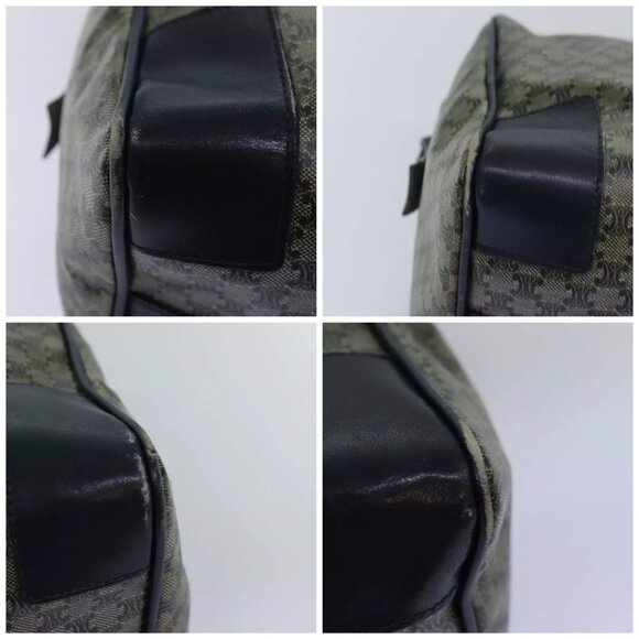 CELINE Macadam Canvas Boston Bag Navy Auth - Picture 15 of 16